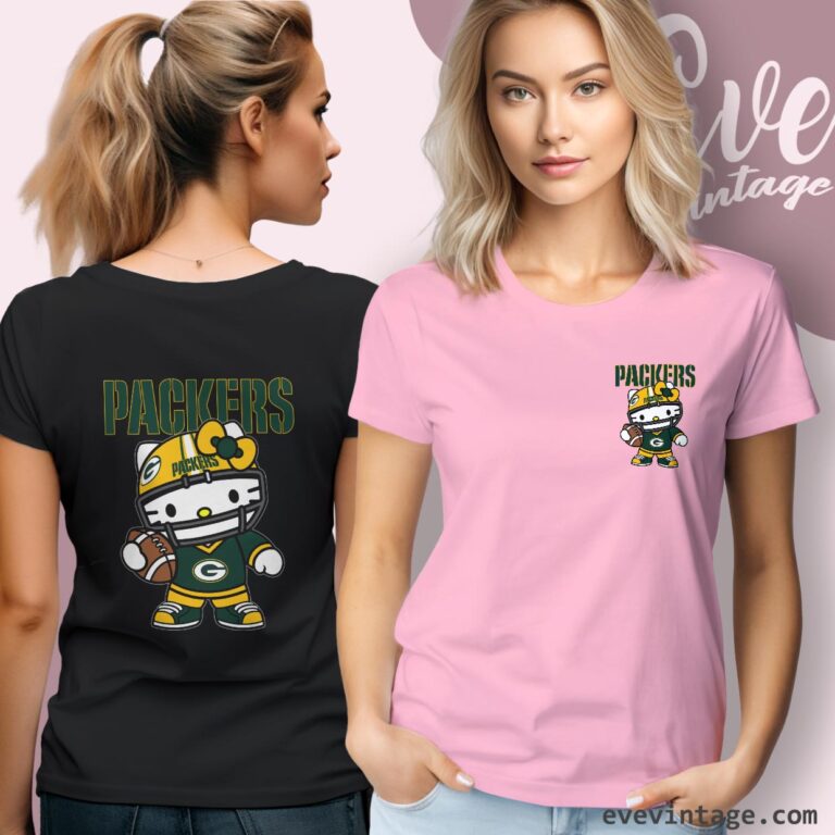 Green Bay Packers Hello Kitty T shirt Green Bay Packers Hello Kitty T shirt