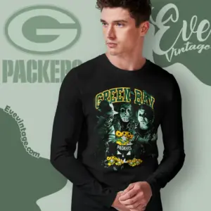 Green Bay Packers Horror Halloween Long Sleeve Tee