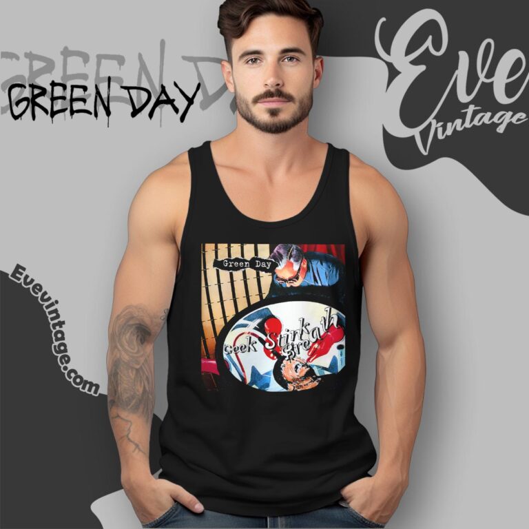 Green Day Geek Stink Breath Tank Top Racerback Green Day Geek Stink Breath Tank Top Racerback
