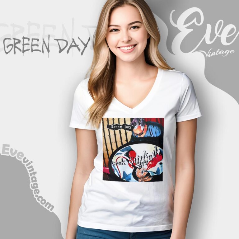 Green Day Geek Stink Breath V Neck TShirt Green Day Geek Stink Breath V Neck TShirt