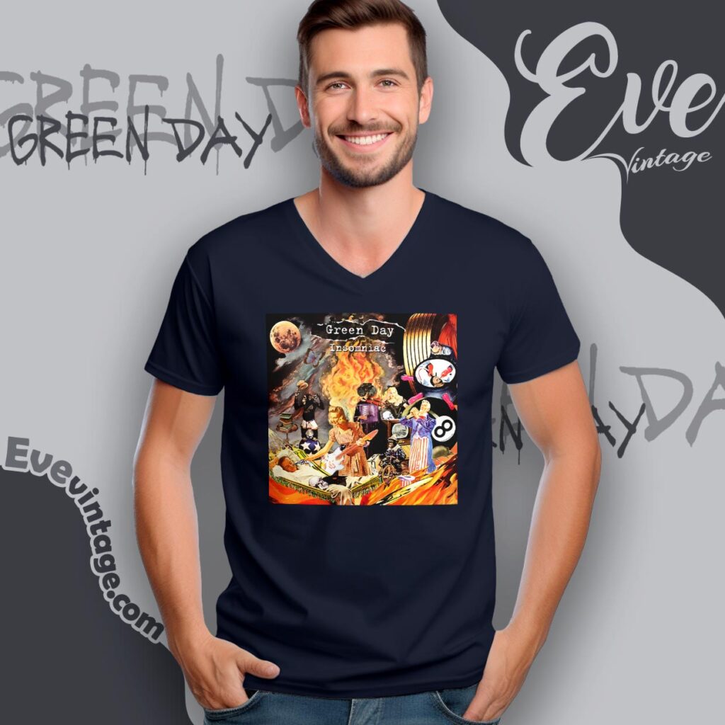 T-shirt Green Day 'Insomniac Free Hugs' - Noir - Coton - Neuf Avec étiquettes - Merchandise Officiel