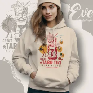 Gregs Tabu Tiki Surf Lounge Shirt Honolulu Tiki Bar Hoodie