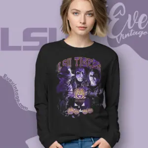 Halloween Lsu Tigers Shirt Horror Team Long Sleeve Tee