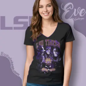 Halloween Lsu Tigers Shirt Horror Team V Neck TShirt