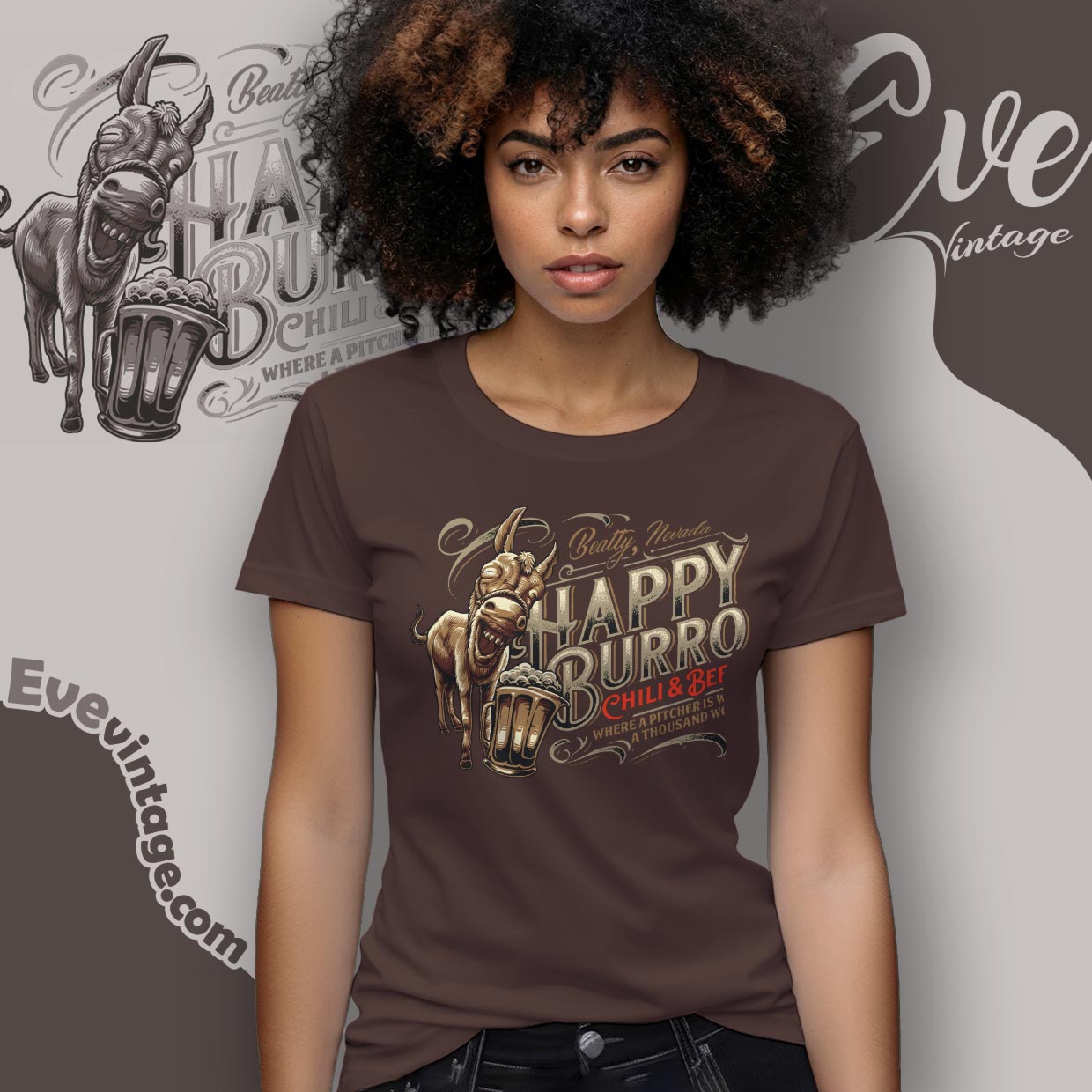 Happy Burro Chili and Beer Shirt – Nevada Dive Bars Tee Happy Burro Chili and Beer Shirt – Nevada Dive Bars Tee