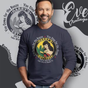 Harry's Banana Farm Bar Shirt Lake Worth Beach Florida Dive Bar Long Sleeve Tee