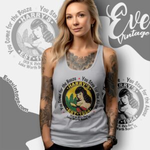 Harry's Banana Farm Bar Shirt Lake Worth Beach Florida Dive Bar Tank Top Racerback