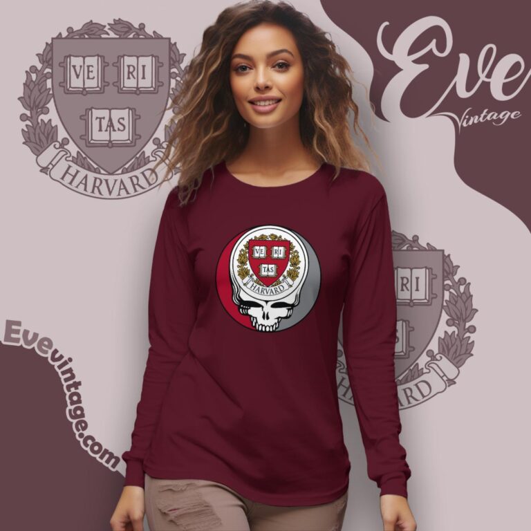 Harvard University Steal Your Face Grateful Dead Shirt Long Sleeve Tee Harvard University Steal Your Face Grateful Dead Shirt Long Sleeve Tee