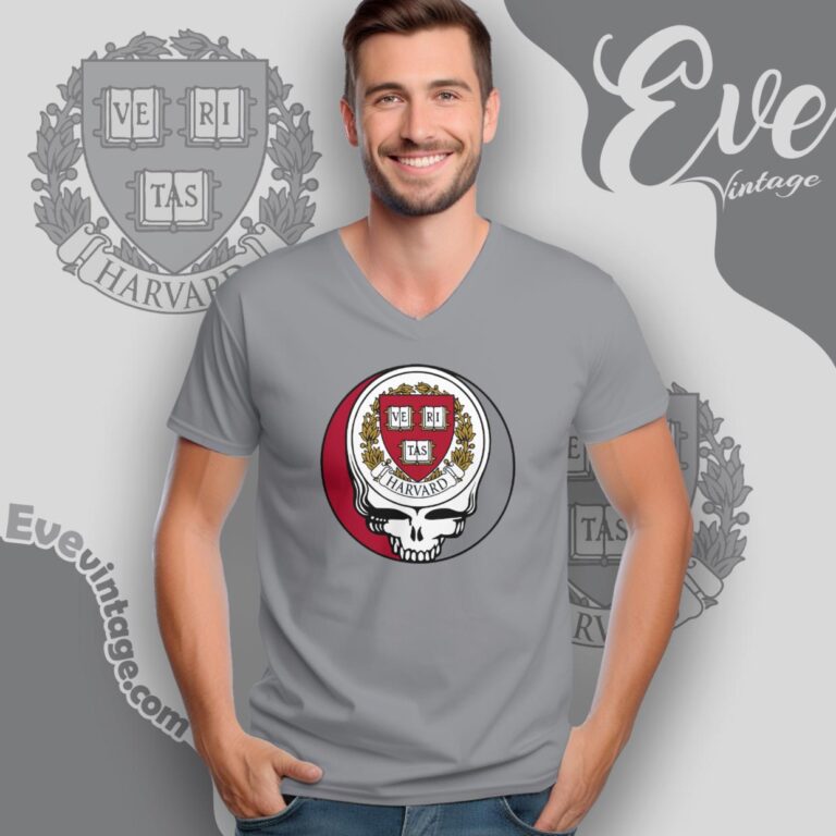 Harvard University Steal Your Face Grateful Dead Shirt V Neck TShirt Harvard University Steal Your Face Grateful Dead Shirt V Neck TShirt