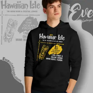 Hawaiian Isle Shirt Miami Beach Fl Tiki Bar Hoodie