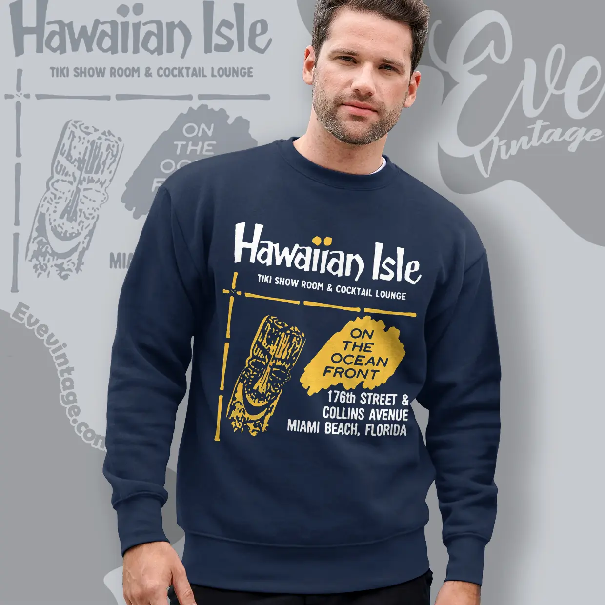 Hawaiian Isle Shirt Miami Beach Fl Tiki Bar Sweatshirt Hawaiian Isle Shirt Miami Beach Fl Tiki Bar Sweatshirt