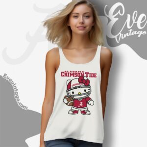 Hello Kitty Alabama Crimson Tide Football Shirt Tank Top Racerback