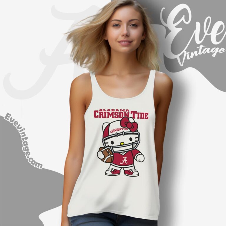 Hello Kitty Alabama Crimson Tide Football Shirt Tank Top Racerback Hello Kitty Alabama Crimson Tide Football Shirt Tank Top Racerback