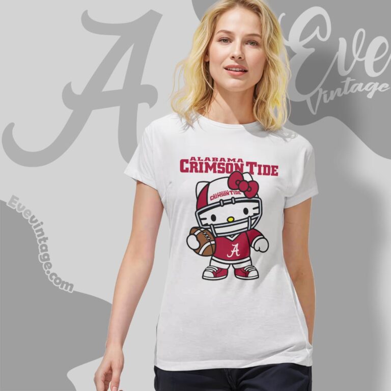 Hello Kitty Alabama Crimson Tide Football Shirt Women T shirt Hello Kitty Alabama Crimson Tide Football Shirt Women T shirt