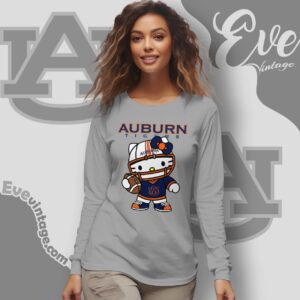 Hello Kitty Auburn Tigers Football Shirt Long Sleeve Tee