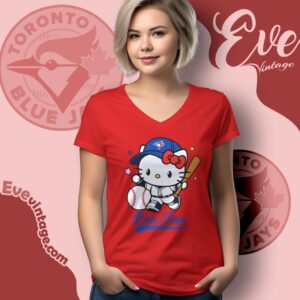 Hello Kitty Blue Jays World Series Champions 2025 Shirt V Neck TShirt