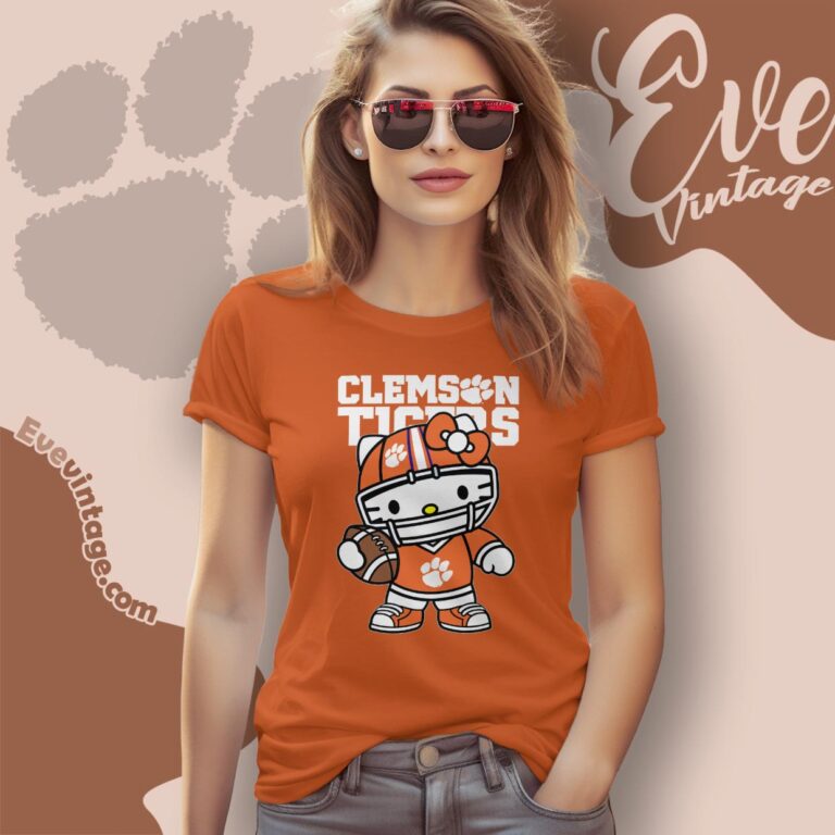 Hello Kitty Clemson Tigers Football Shirt Women T shirt Hello Kitty Clemson Tigers Football Shirt Women T shirt