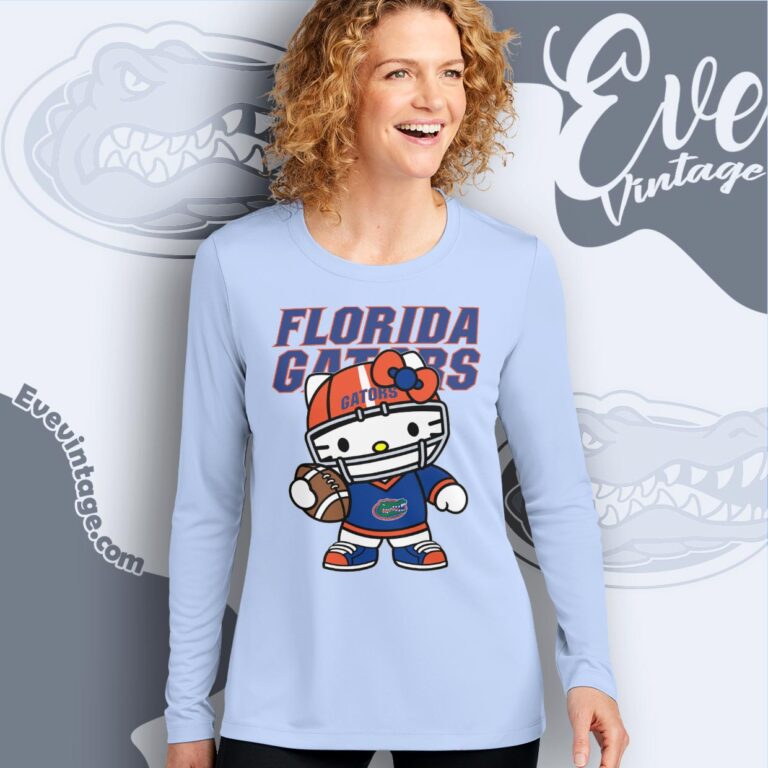Hello Kitty Florida Gators Football Shirt Long Sleeve Tee Hello Kitty Florida Gators Football Shirt Long Sleeve Tee