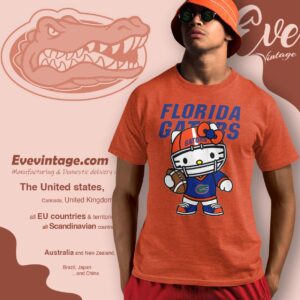 Hello Kitty Florida Gators Football Shirt T shirt