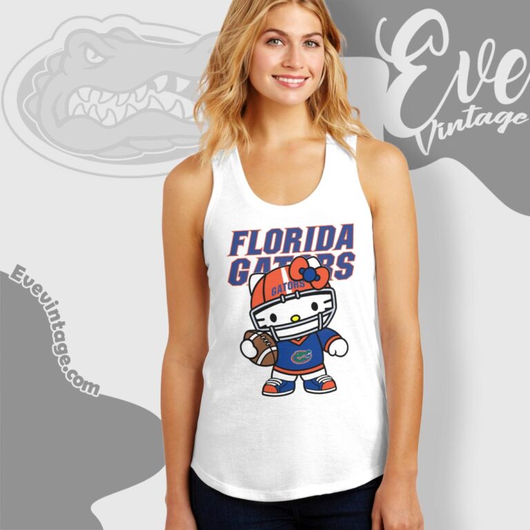 Hello Kitty Florida Gators Football Shirt Tank Top Racerback Hello Kitty Florida Gators Football Shirt Tank Top Racerback