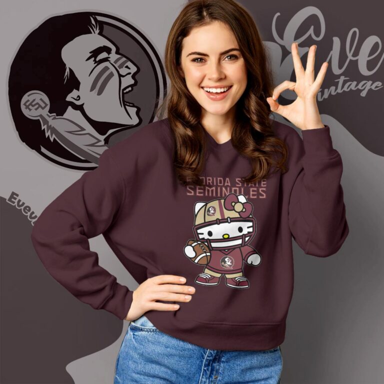 Hello Kitty Florida State Seminoles Football Shirt Sweatshirt Hello Kitty Florida State Seminoles Football Shirt Sweatshirt