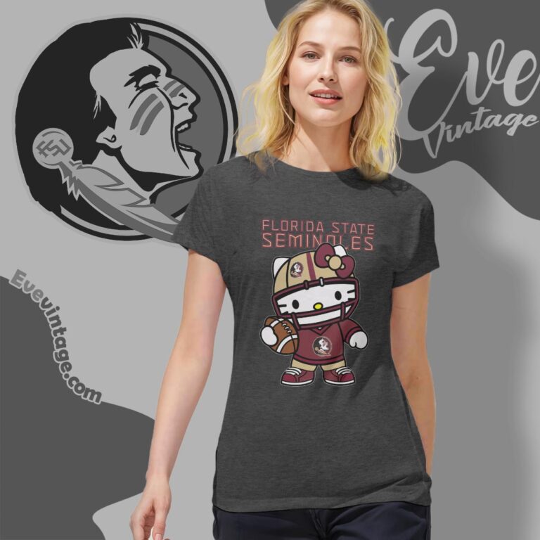 Hello Kitty Florida State Seminoles Football Shirt Women T shirt Hello Kitty Florida State Seminoles Football Shirt Women T shirt
