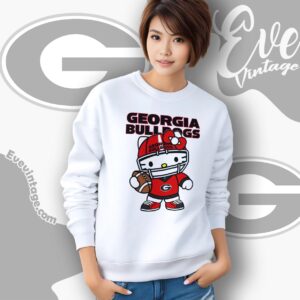 Hello Kitty Georgia Bulldogs Football Shirt Sweatshirt