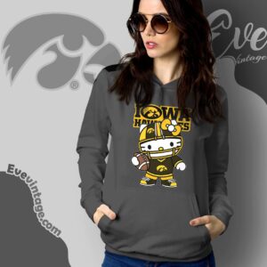 Hello Kitty Iowa Hawkeyes Football Shirt Hoodie