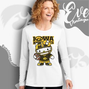 Hello Kitty Iowa Hawkeyes Football Shirt Long Sleeve Tee