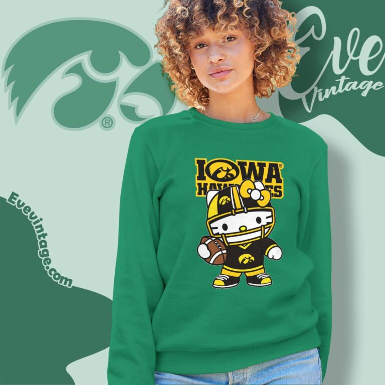 Hello Kitty Iowa Hawkeyes Football Shirt Sweatshirt Hello Kitty Iowa Hawkeyes Football Shirt Sweatshirt