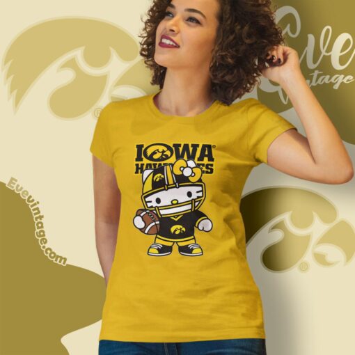 Hello Kitty Iowa Hawkeyes Football Shirt