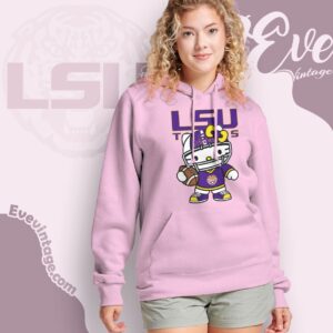 Hello Kitty Lsu Tigers Football Shirt Hoodie