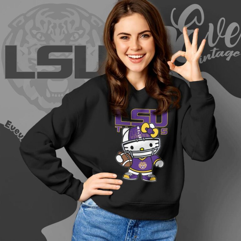 Hello Kitty Lsu Tigers Football Shirt Sweatshirt Hello Kitty Lsu Tigers Football Shirt Sweatshirt