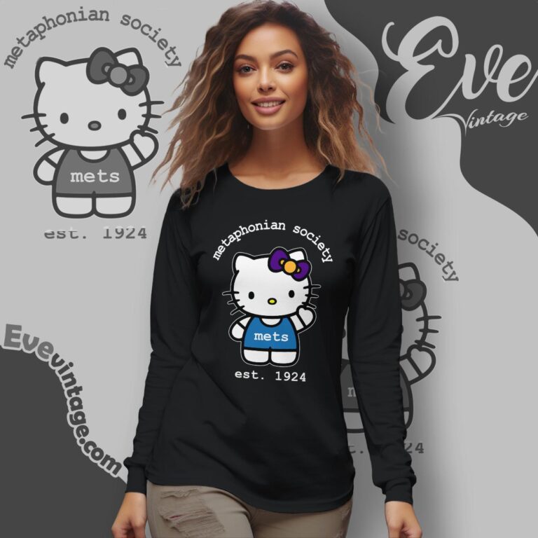Hello Kitty Metaphonian Society Est 1924 Shirt Long Sleeve Tee Hello Kitty Metaphonian Society Est 1924 Shirt Long Sleeve Tee