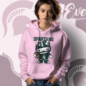 Hello Kitty Michigan State Spartans Football Shirt Hoodie