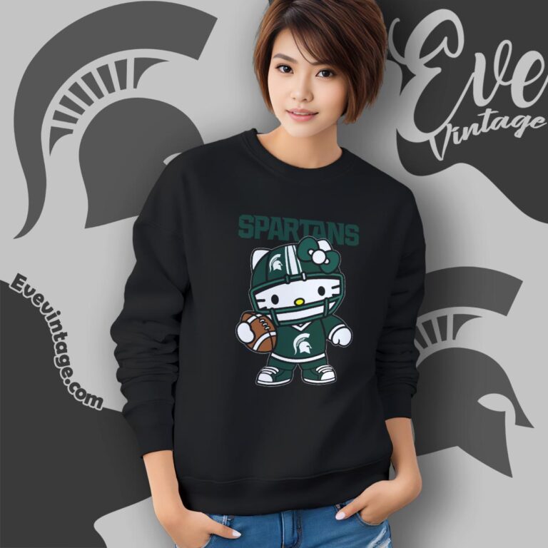 Hello Kitty Michigan State Spartans Football Shirt Sweatshirt Hello Kitty Michigan State Spartans Football Shirt Sweatshirt