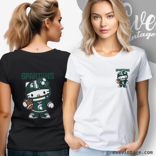 Hello Kitty Michigan State Spartans Football Shirt