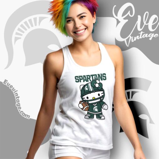 Hello Kitty Michigan State Spartans Football Shirt