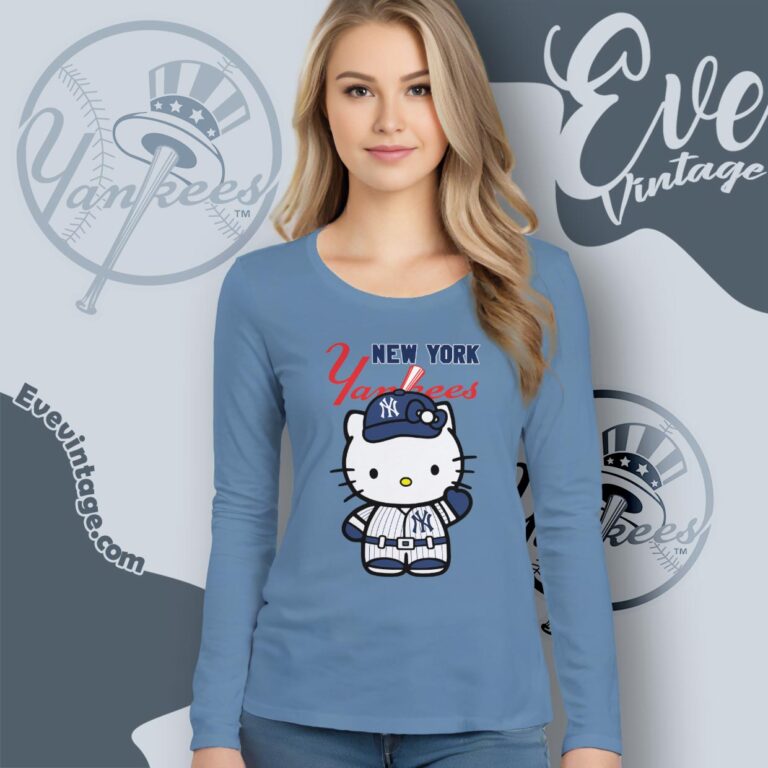 Hello Kitty New York Yankees Shirt Long Sleeves Hello Kitty New York Yankees Shirt Long Sleeves