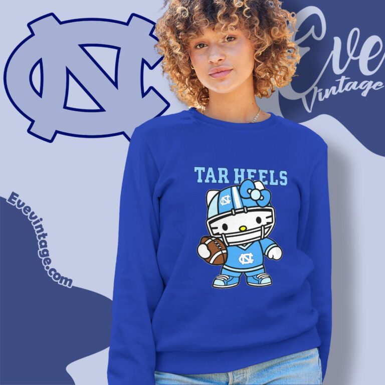 Hello Kitty North Carolina Tar Heels Football Shirt Sweatshirt Hello Kitty North Carolina Tar Heels Football Shirt Sweatshirt