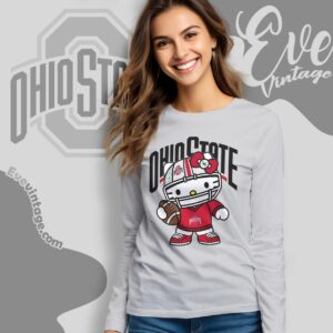 Hello Kitty Ohio State Buckeyes Football Long Sleeve Shirt