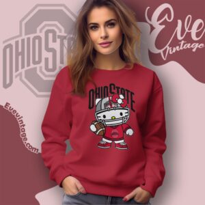 Hello Kitty Ohio State Buckeyes Football Shirt Sweatshirt