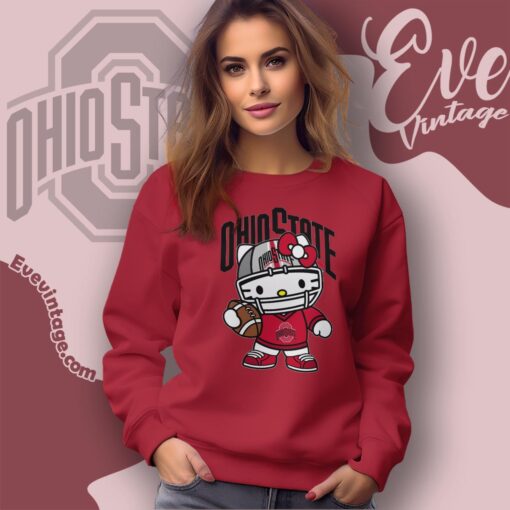 Hello Kitty Ohio State Buckeyes Football Shirt