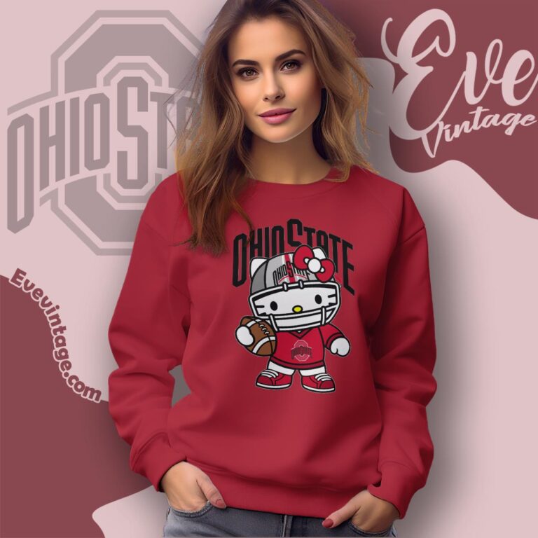 Hello Kitty Ohio State Buckeyes Football Shirt Sweatshirt Hello Kitty Ohio State Buckeyes Football Shirt Sweatshirt