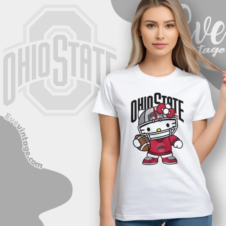 Hello Kitty Ohio State Buckeyes Football Shirt T shirt Hello Kitty Ohio State Buckeyes Football Shirt T shirt