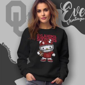 Hello Kitty Oklahoma Sooners Football Shirt Sweatshirt