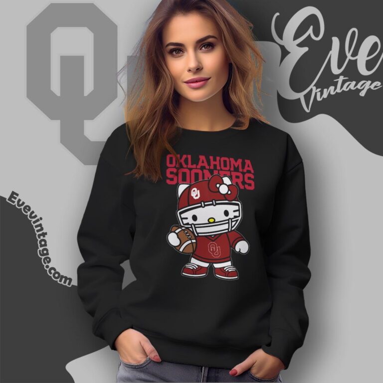 Hello Kitty Oklahoma Sooners Football Shirt Sweatshirt Hello Kitty Oklahoma Sooners Football Shirt Sweatshirt