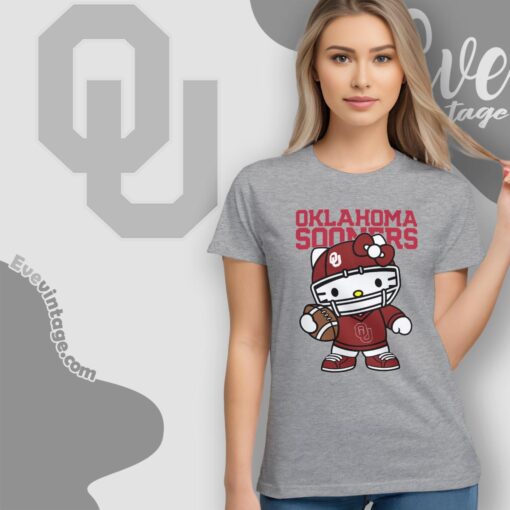Hello Kitty Oklahoma Sooners Football Shirt