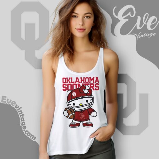 Hello Kitty Oklahoma Sooners Football Shirt