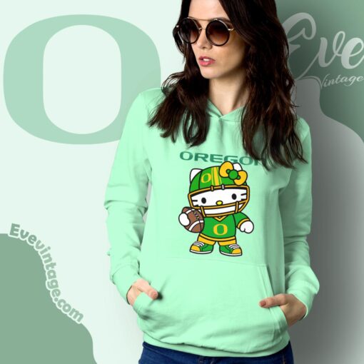 Hello Kitty Oregon Ducks Football Shirt
